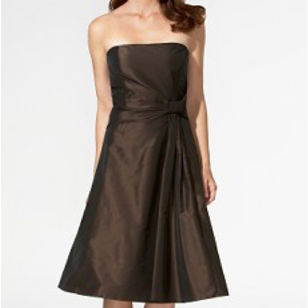 Ann Taylor Celebrations Taffeta Dress | Size 4 | Iridescent Espresso Brown | NWT